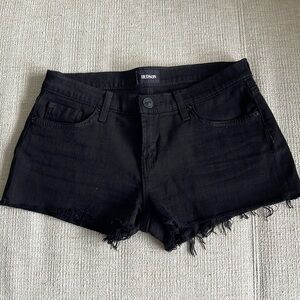 Hudson Jeans Kenzie Cut Off Jean Short in Black